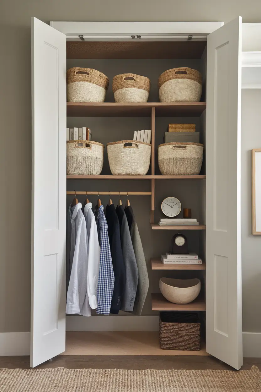 bookshelf styling bedroom