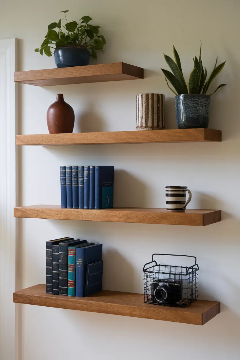 bookshelf styling bedroom