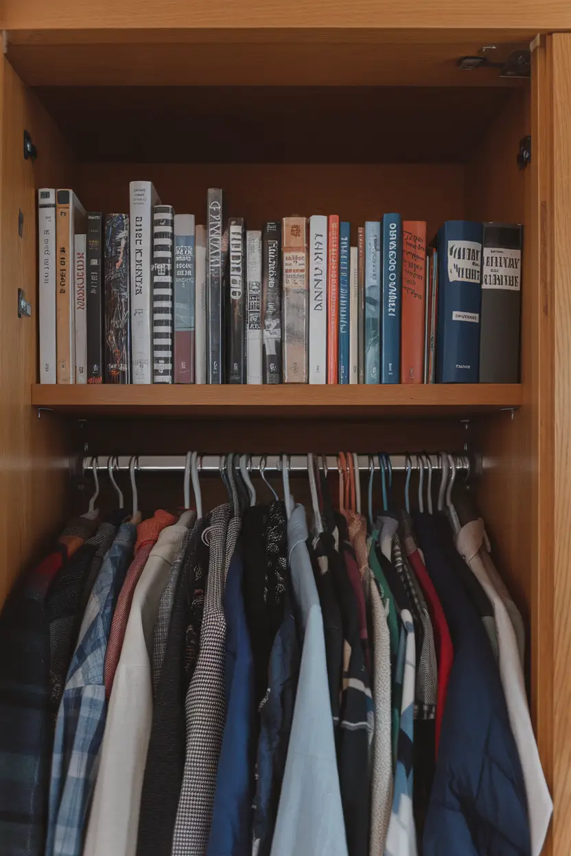 bookshelf styling bedroom