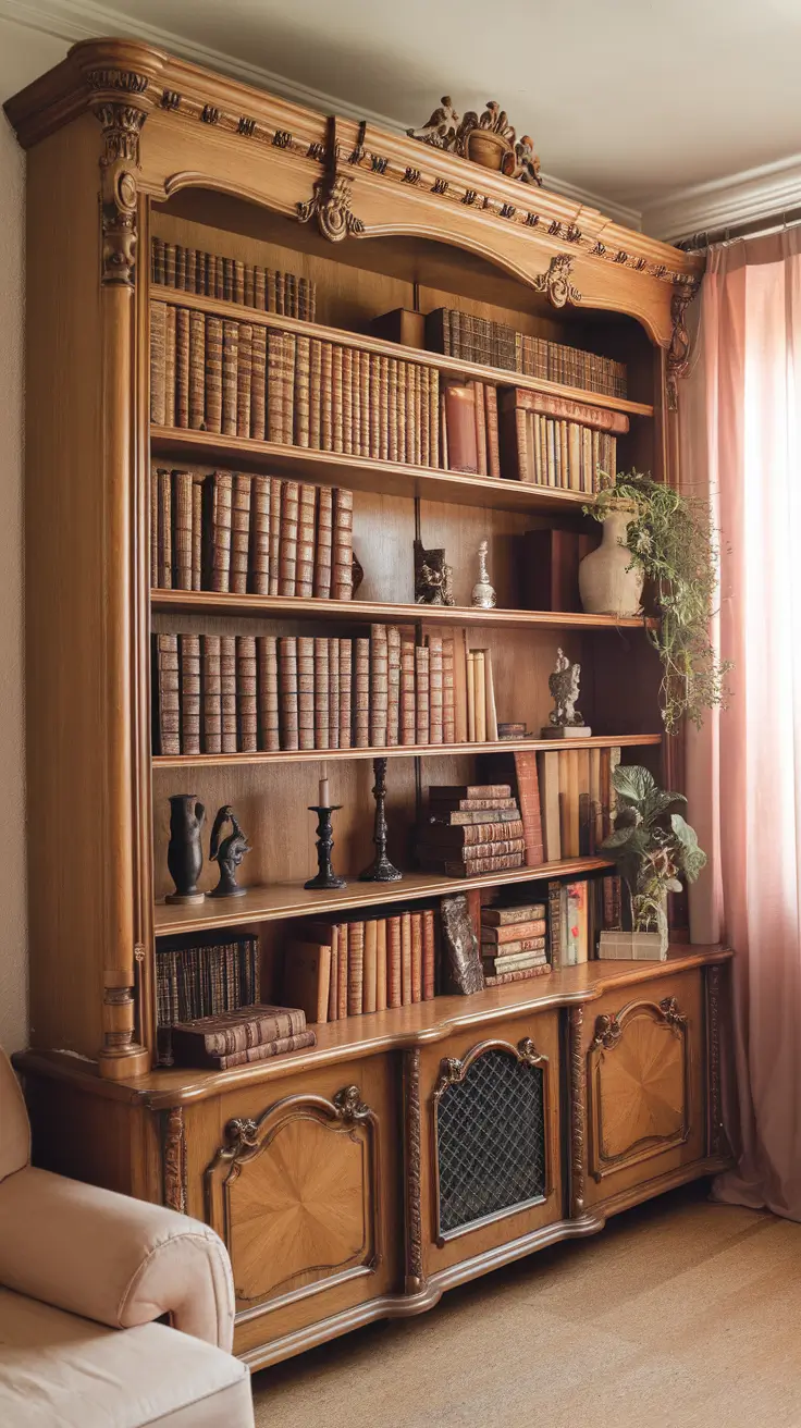 bookshelf styling living room