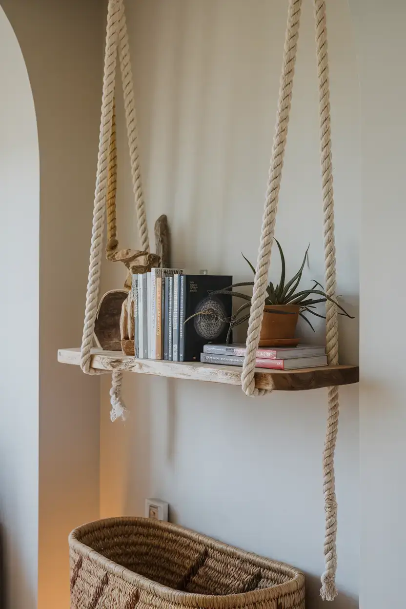 bookshelf styling bedroom