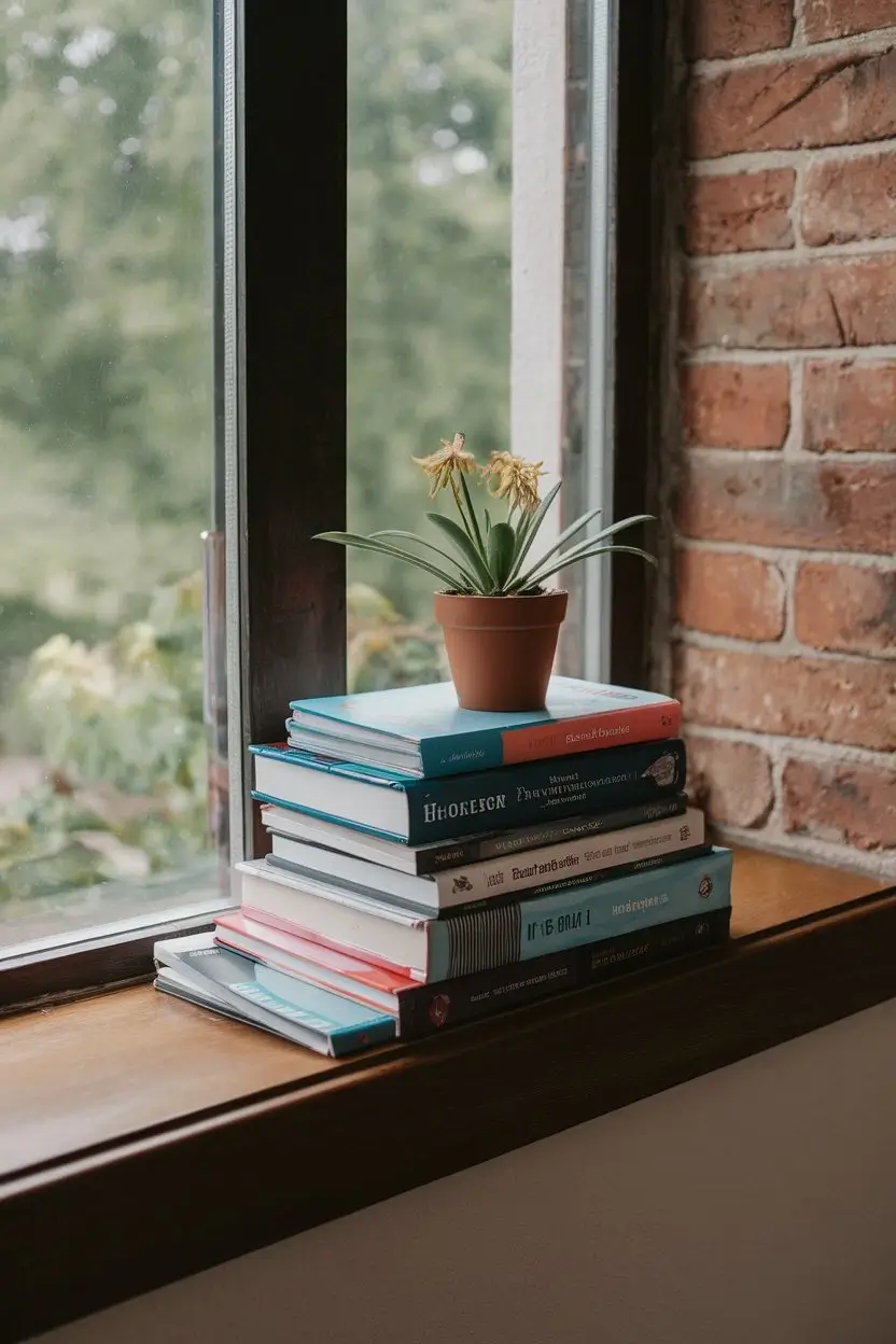 bookshelf styling bedroom