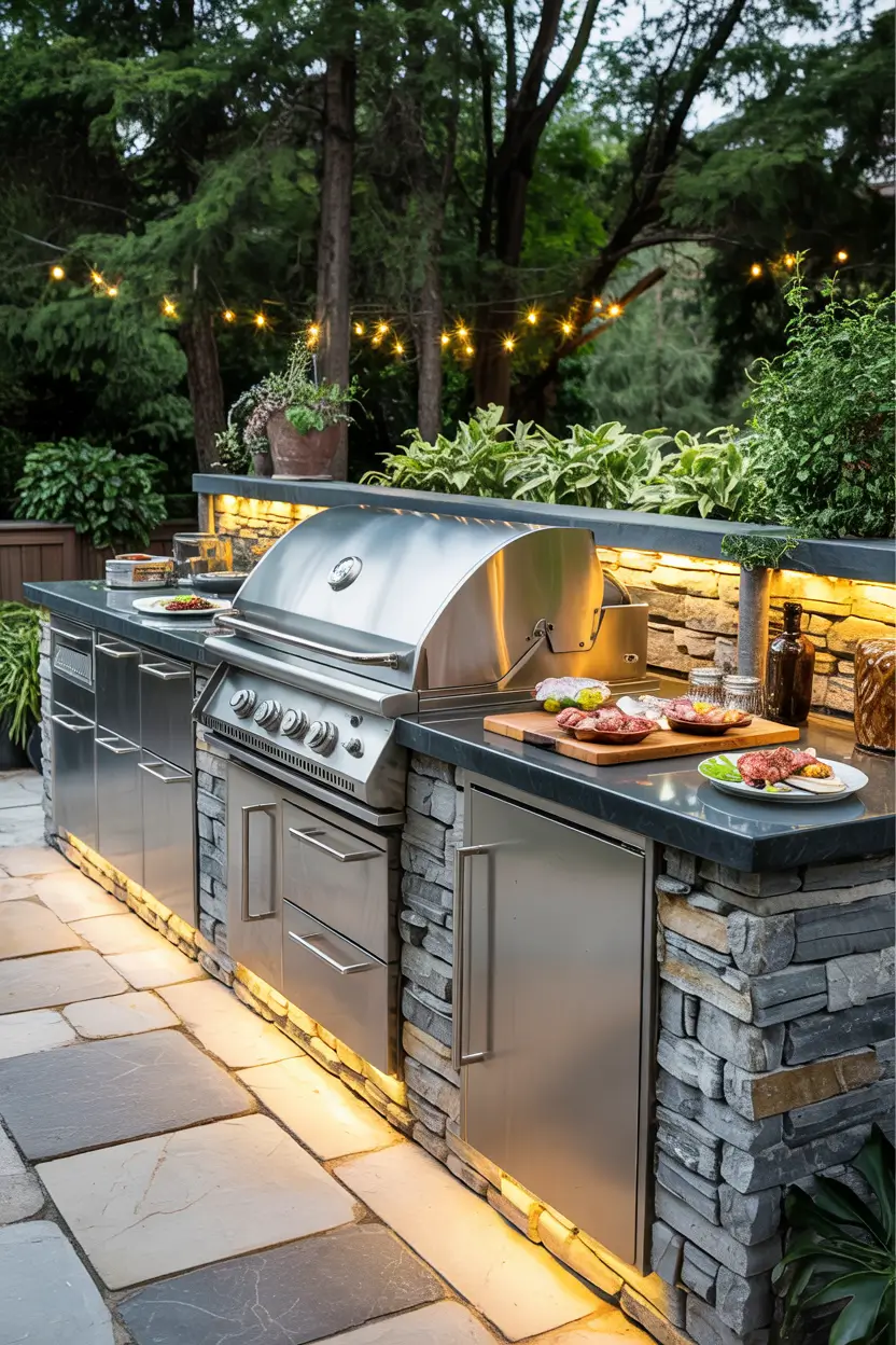 Backyard With Outdoor Kitchen 