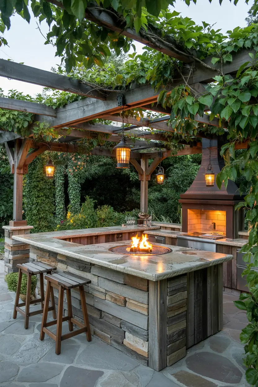 Backyard With Outdoor Kitchen 