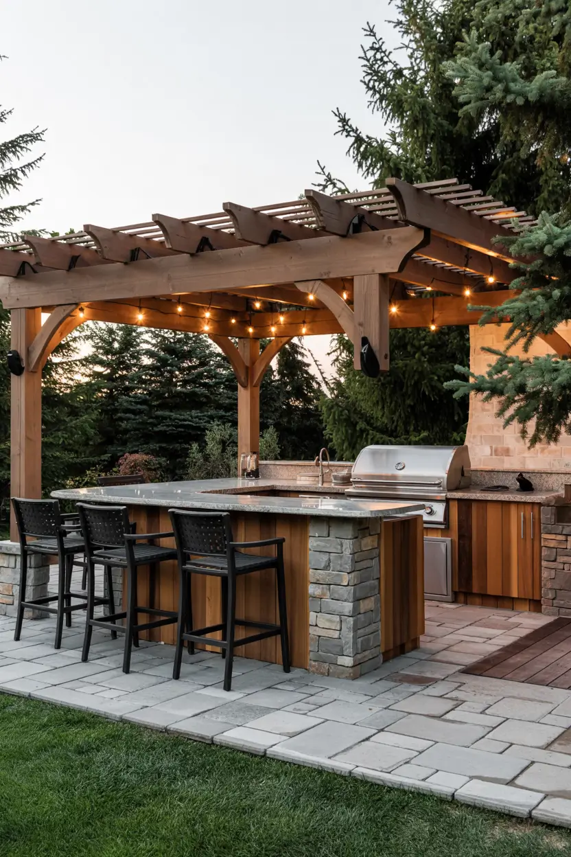 Backyard With Outdoor Kitchen 