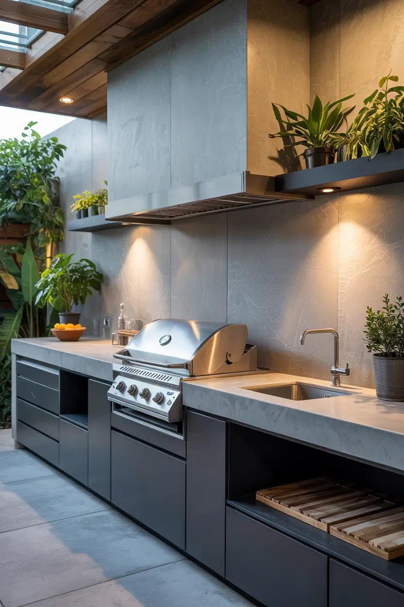 Backyard With Outdoor Kitchen 
