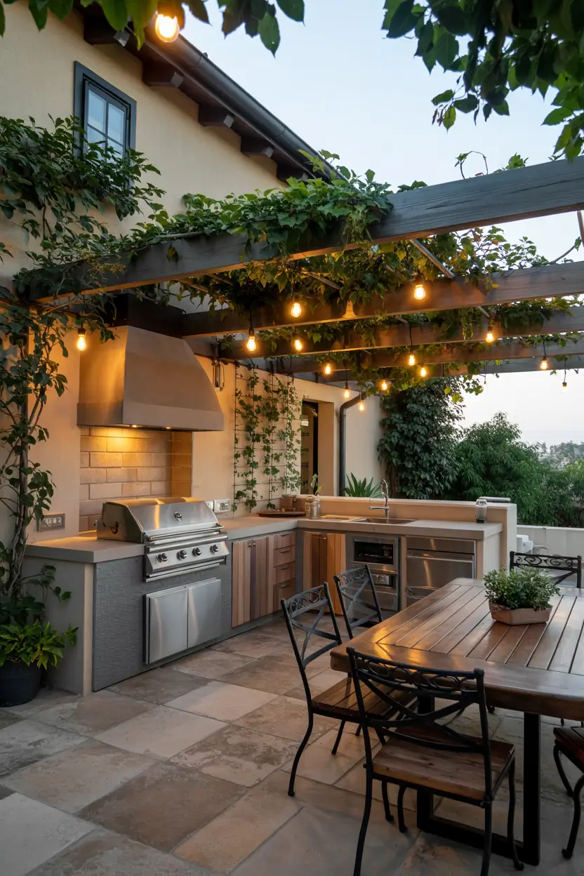 Backyard With Outdoor Kitchen 
