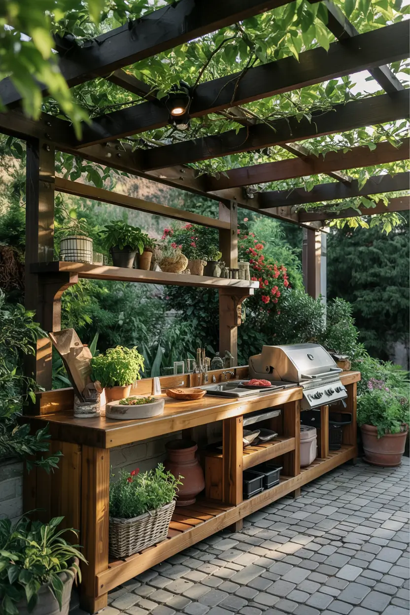 Backyard With Outdoor Kitchen 